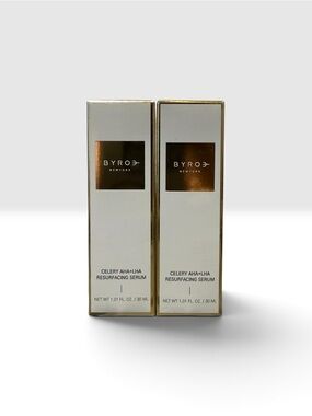 BYROE Celery AHA + LHA Resurfacing Serum Duo 30 mL Each BNIB